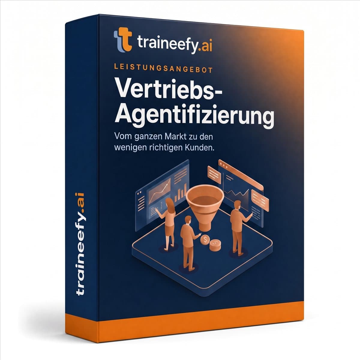 KI-generiertes Bild: Vertriebs-Agentifizierung — Leistungsangebot als Software-Paket